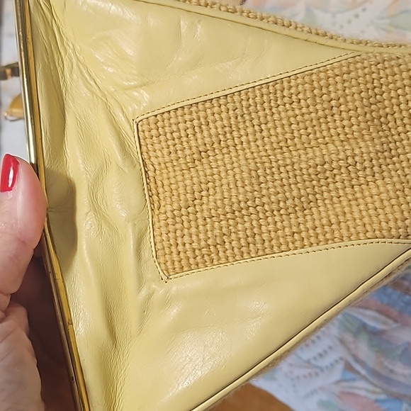 Vintage needlepoint purse, handbag 👜, great condition, real leather 👌 - Picture 9 of 16